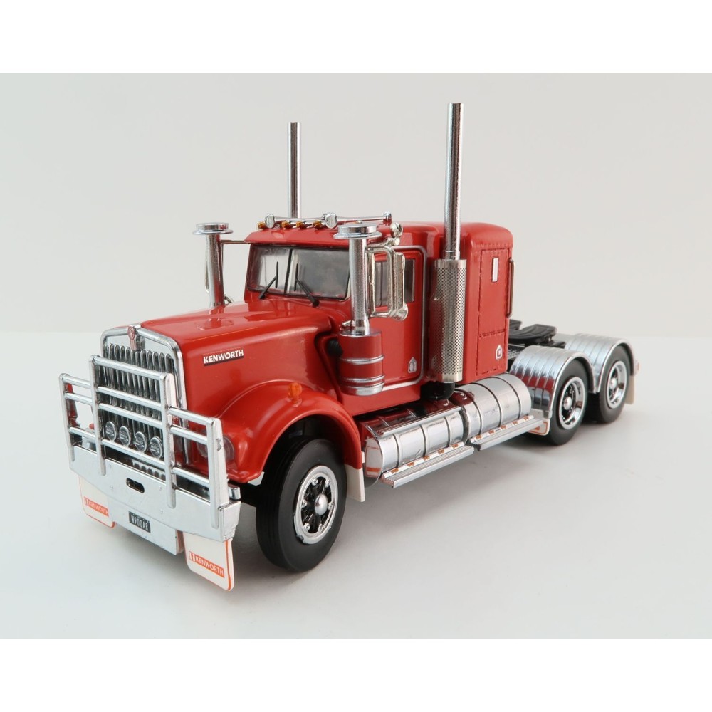 Iconic Replicas - Australian Kenworth W900 6x4 Lowline Bunk Truck Red Black Spider - Scale 1:50