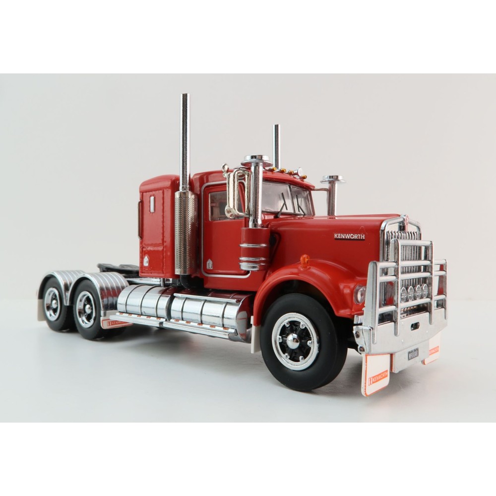 Iconic Replicas - Australian Kenworth W900 6x4 Lowline Bunk Truck Red Black Spider - Scale 1:50