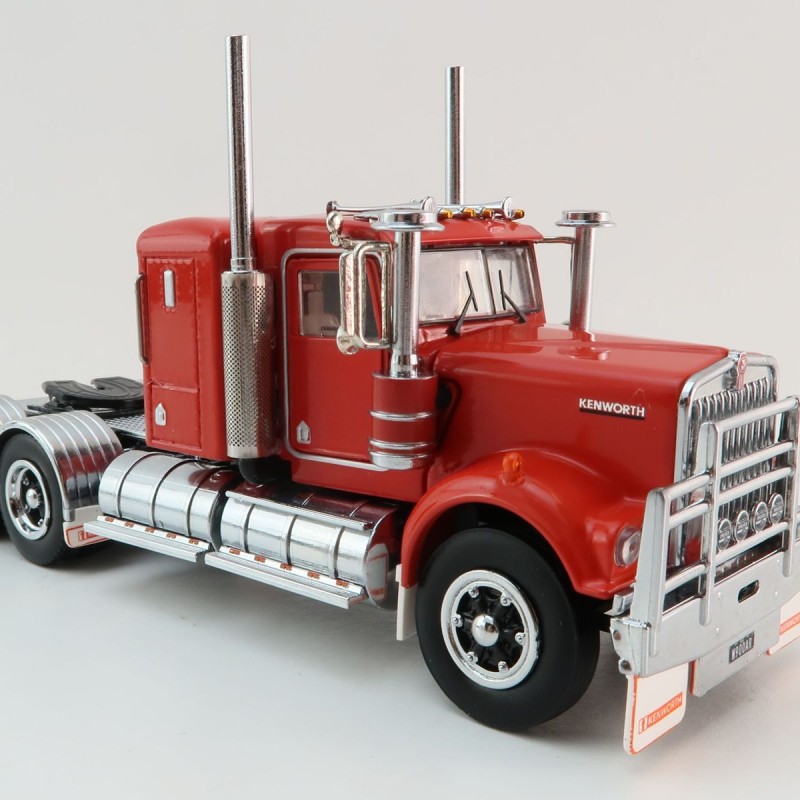 Iconic Replicas - Australian Kenworth W900 6x4 Lowline Bunk Truck Red Black Spider - Scale 1:50