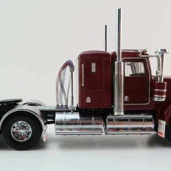 Iconic Replicas - Australian Kenworth W900 6x4 Lowline Bunk Truck Vintage Burgundy  - Scale 1:50