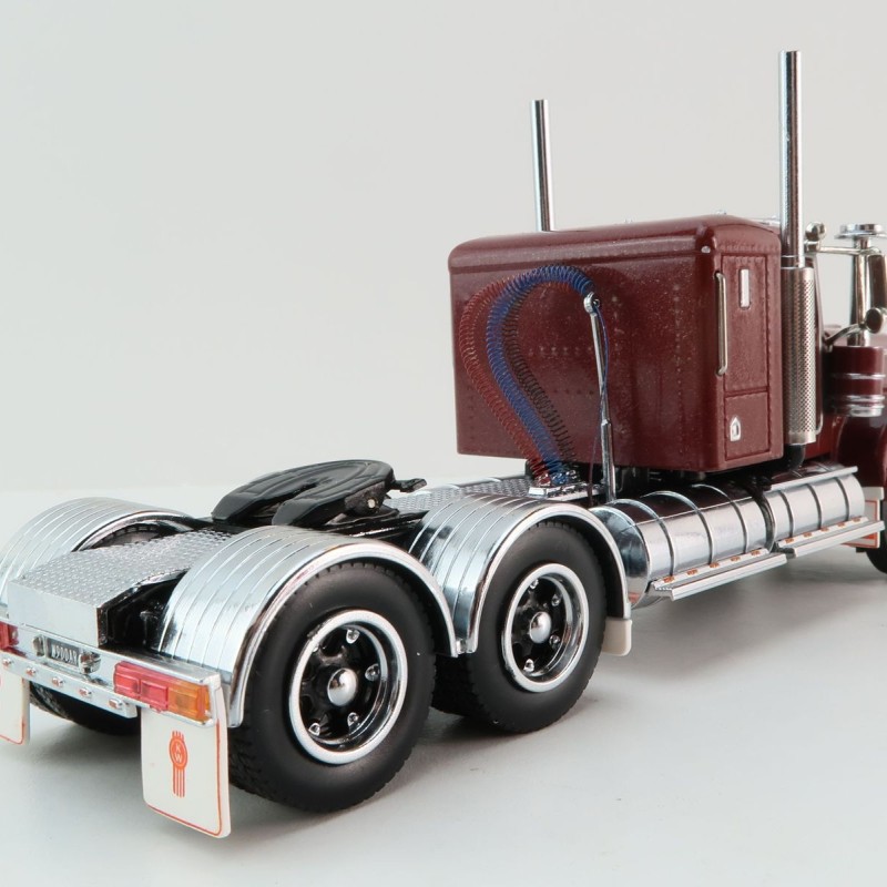 Iconic Replicas - Australian Kenworth W900 6x4 Lowline Bunk Truck Vintage Burgundy Spider - Scale 1:50