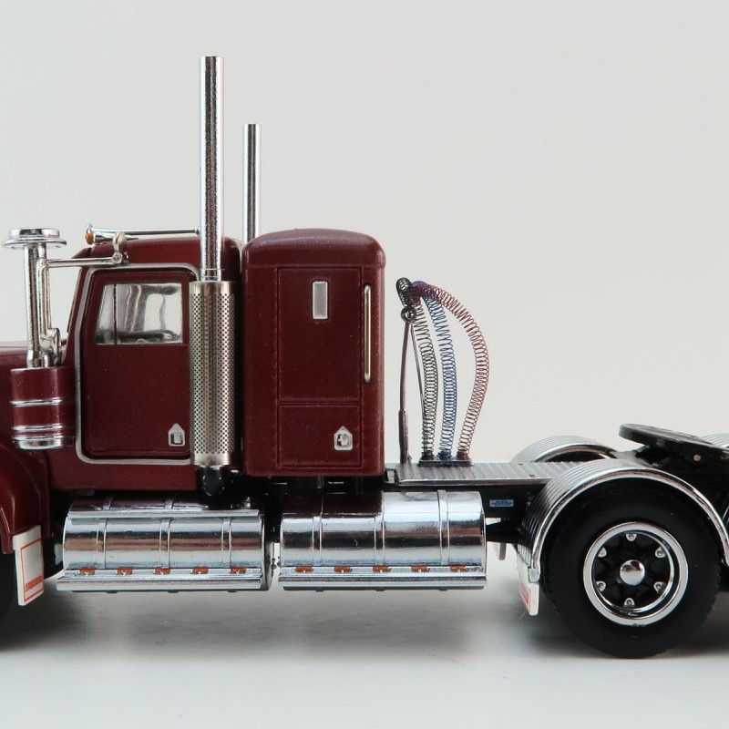 Iconic Replicas - Australian Kenworth W900 6x4 Lowline Bunk Truck Vintage Burgundy Spider - Scale 1:50