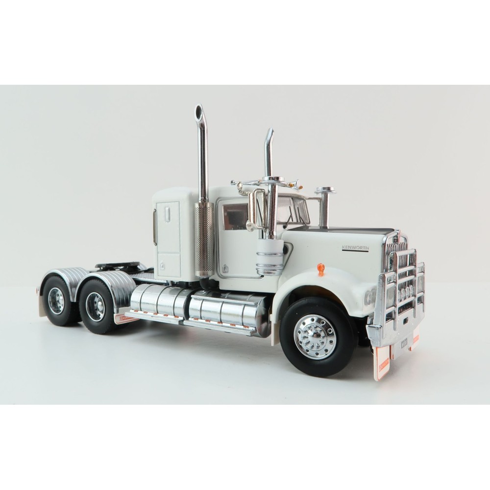 Iconic Replicas - Australian Kenworth W900 6x4 Lowline Bunk Truck White Black - Scale 1:50