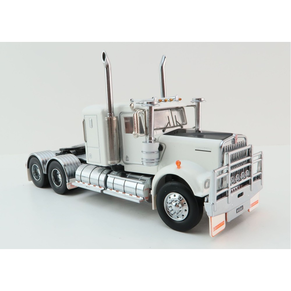 Iconic Replicas - Australian Kenworth W900 6x4 Lowline Bunk Truck White Black - Scale 1:50