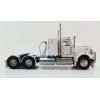 Iconic Replicas - Australian Kenworth W900 6x4 Lowline Bunk Truck White Blue - Scale 1:50