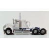 Iconic Replicas - Australian Kenworth W900 6x4 Lowline Bunk Truck White Blue - Scale 1:50