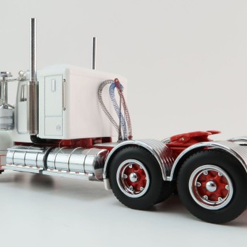 Iconic Replicas - Australian Kenworth W900 6x4 Lowline Bunk Truck White Red Spider - Scale 1:50
