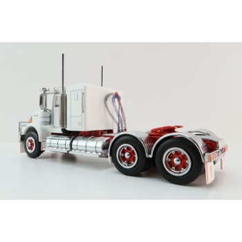 Iconic Replicas - Australian Kenworth W900 6x4 Lowline Bunk Truck White Red Spider - Scale 1:50