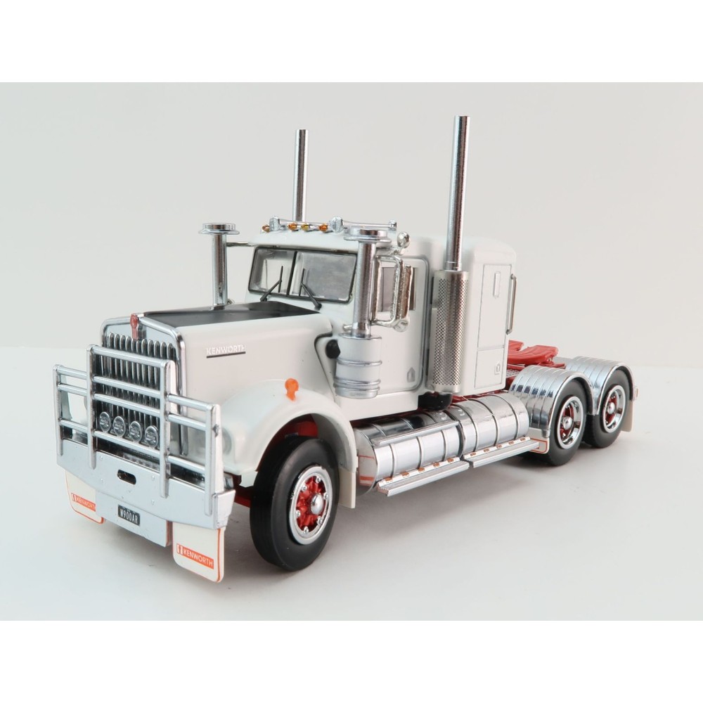 Iconic Replicas - Australian Kenworth W900 6x4 Lowline Bunk Truck White Red Spider - Scale 1:50