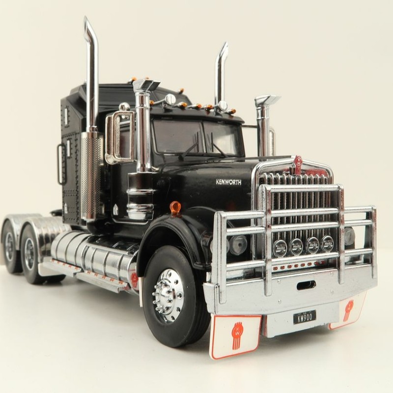 Iconic Replicas - Australian Kenworth W900 6x4 Prime Mover Truck Black - Scale 1:50
