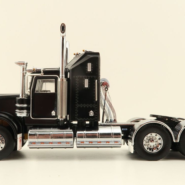 Iconic Replicas - Australian Kenworth W900 6x4 Prime Mover Truck Black - Scale 1:50