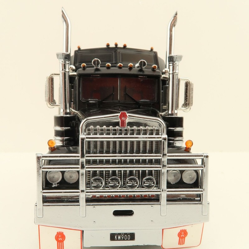 Iconic Replicas - Australian Kenworth W900 6x4 Prime Mover Truck Black - Scale 1:50