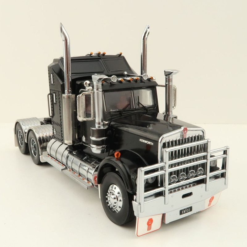 Iconic Replicas - Australian Kenworth W900 6x4 Prime Mover Truck Black - Scale 1:50