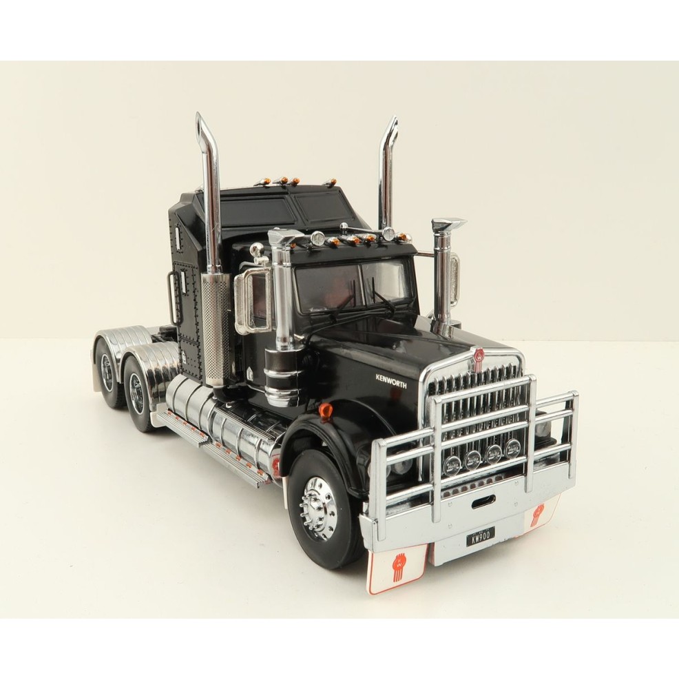 Iconic Replicas - Australian Kenworth W900 6x4 Prime Mover Truck Black - Scale 1:50