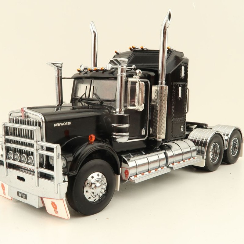 Iconic Replicas - Australian Kenworth W900 6x4 Prime Mover Truck Black - Scale 1:50