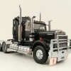 Iconic Replicas - Australian Kenworth W900 6x4 Prime Mover Truck Black - Scale 1:50