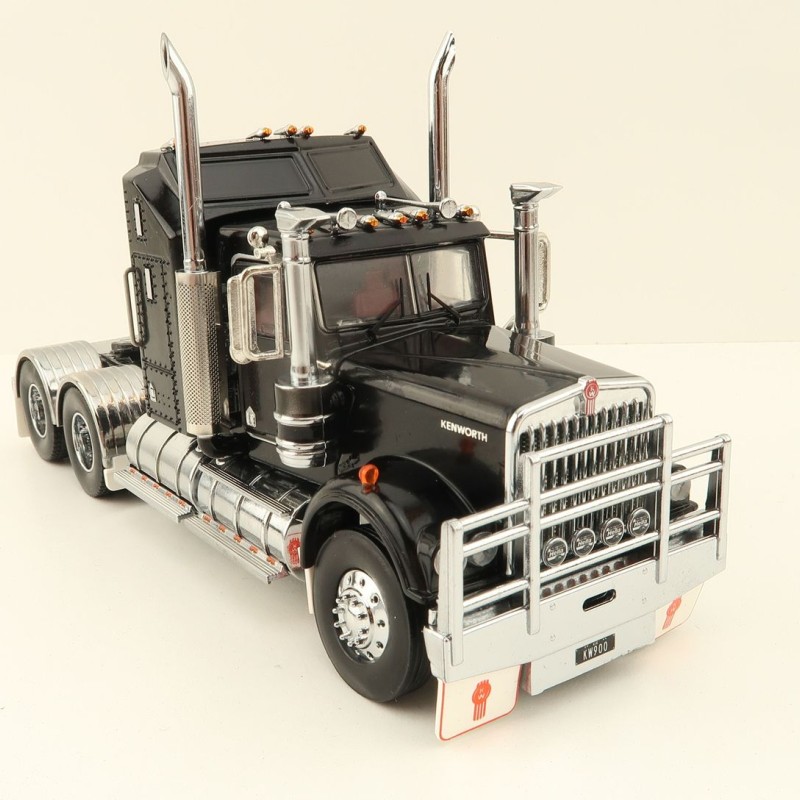 Iconic Replicas - Australian Kenworth W900 6x4 Prime Mover Truck Black - Scale 1:50