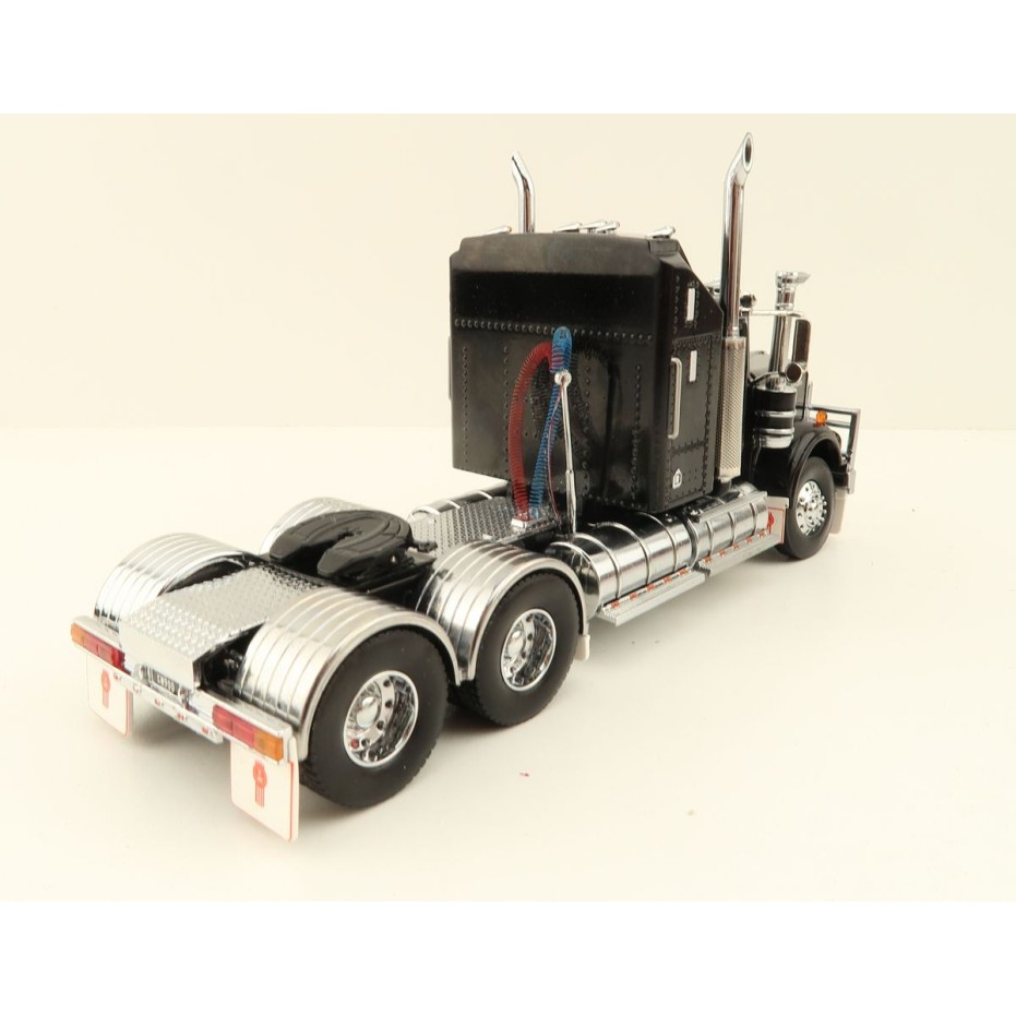 Iconic Replicas - Australian Kenworth W900 6x4 Prime Mover Truck Black - Scale 1:50