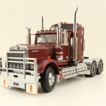 Iconic Replicas - Australian Kenworth W900 6x4 Prime Mover Truck Burgundy - Scale 1:50