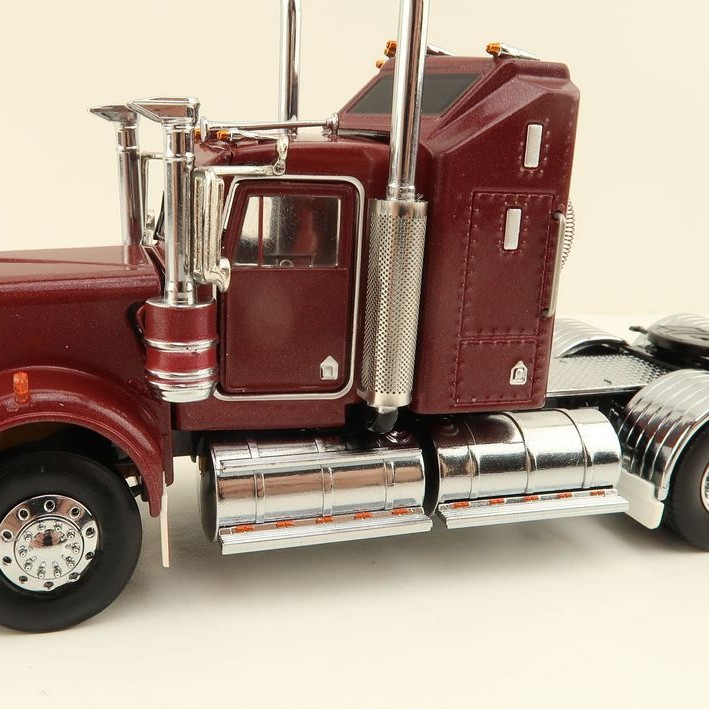 Iconic Replicas - Australian Kenworth W900 6x4 Prime Mover Truck Burgundy - Scale 1:50