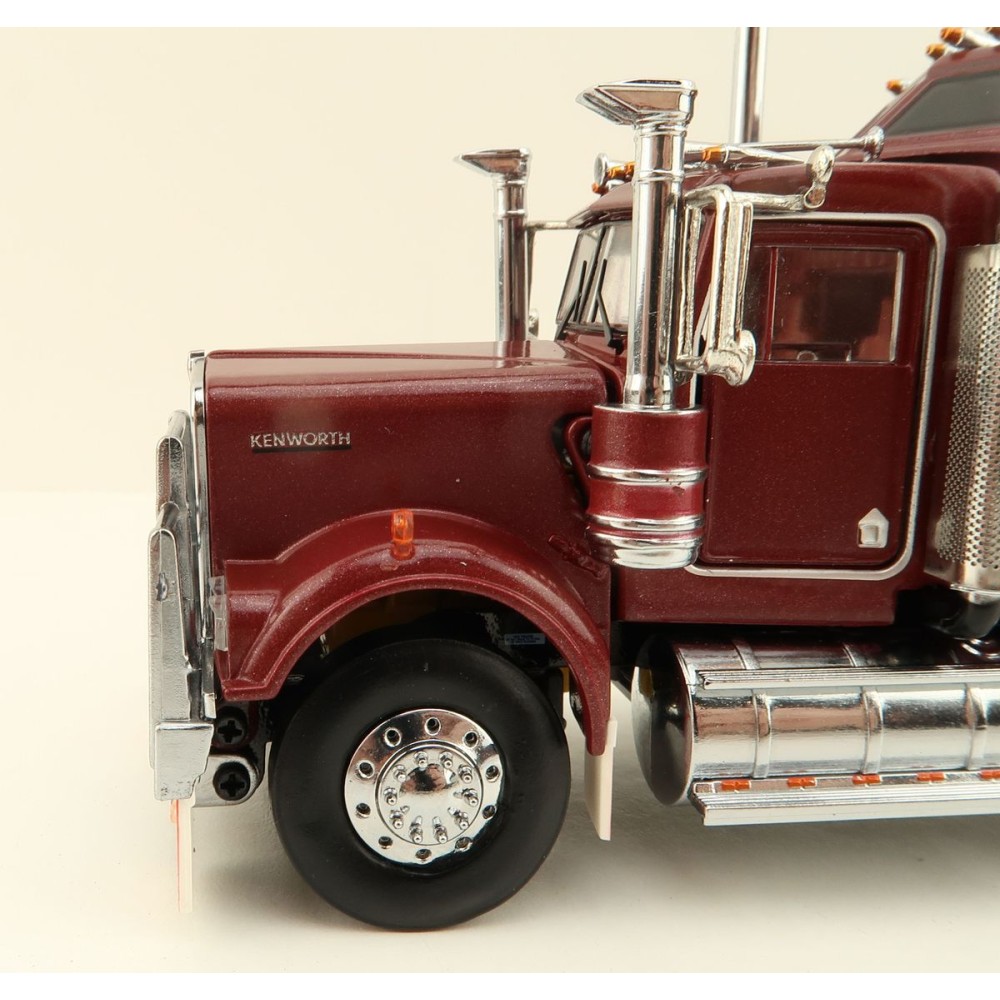 Iconic Replicas - Australian Kenworth W900 6x4 Prime Mover Truck Burgundy - Scale 1:50