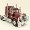 Iconic Replicas - Australian Kenworth W900 6x4 Prime Mover Truck Burgundy - Scale 1:50