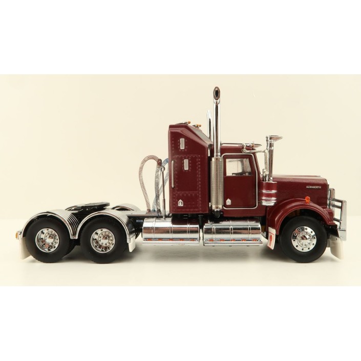 Iconic Replicas - Australian Kenworth W900 6x4 Prime Mover Truck Burgundy - Scale 1:50