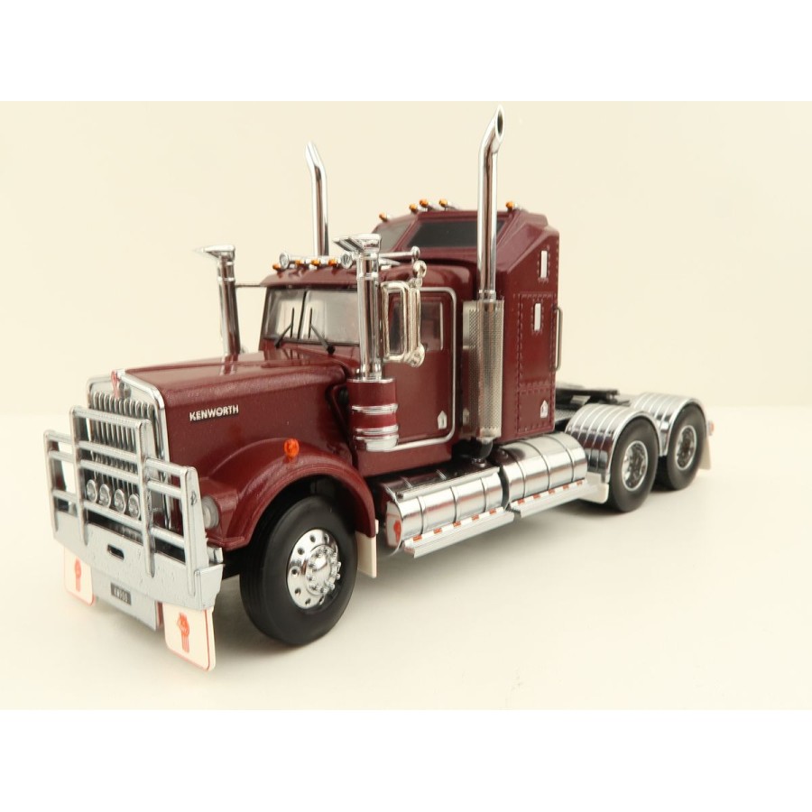 Iconic Replicas - Australian Kenworth W900 6x4 Prime Mover Truck Burgundy - Scale 1:50