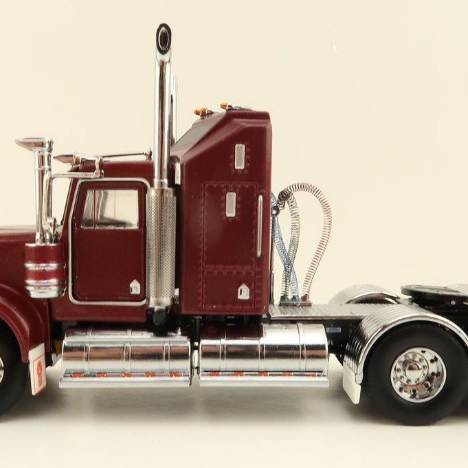 Iconic Replicas - Australian Kenworth W900 6x4 Prime Mover Truck Burgundy - Scale 1:50