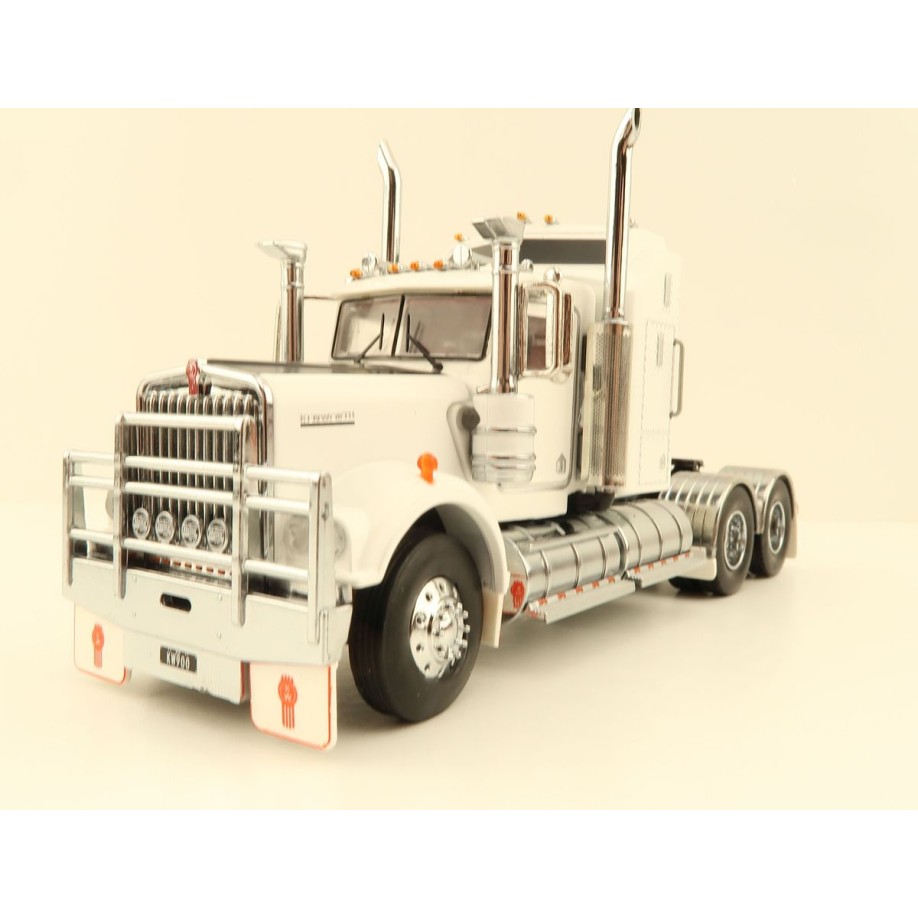 Iconic Replicas - Australian Kenworth W900 6x4 Prime Mover Truck White Black - Scale 1:50