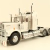 Iconic Replicas - Australian Kenworth W900 6x4 Prime Mover Truck White Black - Scale 1:50