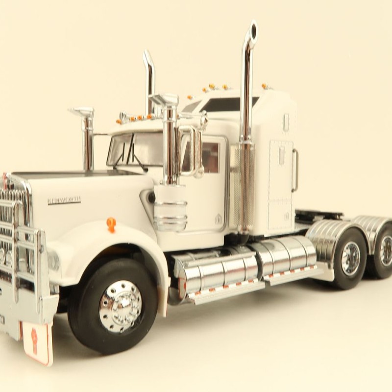 Iconic Replicas - Australian Kenworth W900 6x4 Prime Mover Truck White Black - Scale 1:50