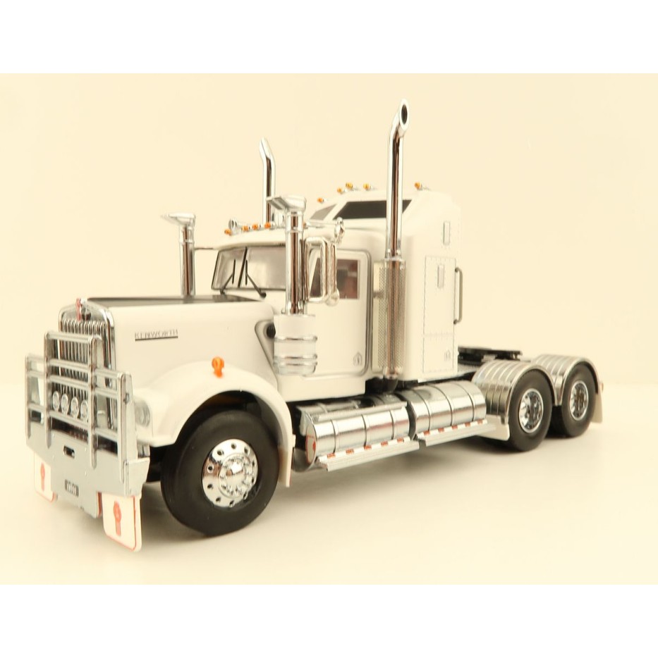 Iconic Replicas - Australian Kenworth W900 6x4 Prime Mover Truck White Black - Scale 1:50