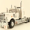 Iconic Replicas - Australian Kenworth W900 6x4 Prime Mover Truck White Black - Scale 1:50