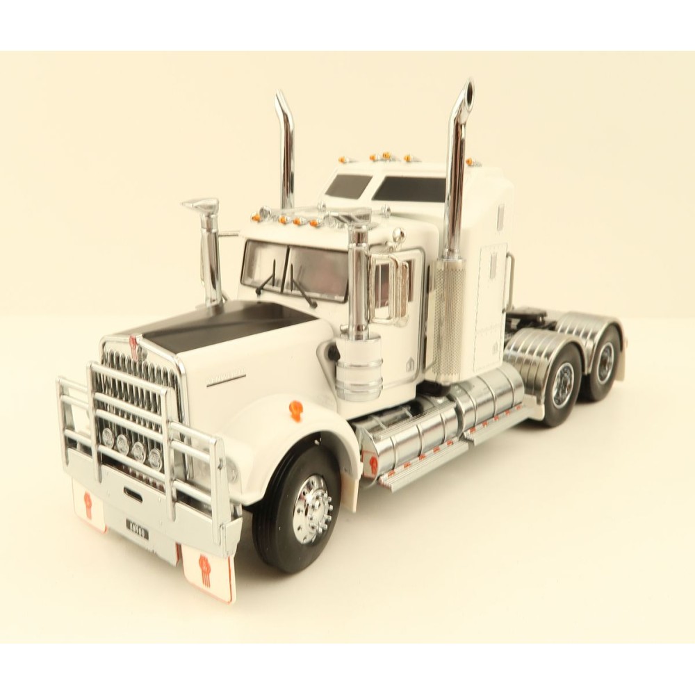 Iconic Replicas - Australian Kenworth W900 6x4 Prime Mover Truck White Black - Scale 1:50