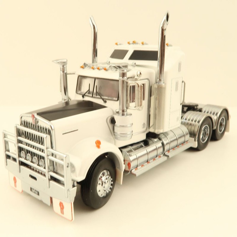 Iconic Replicas - Australian Kenworth W900 6x4 Prime Mover Truck White Black - Scale 1:50