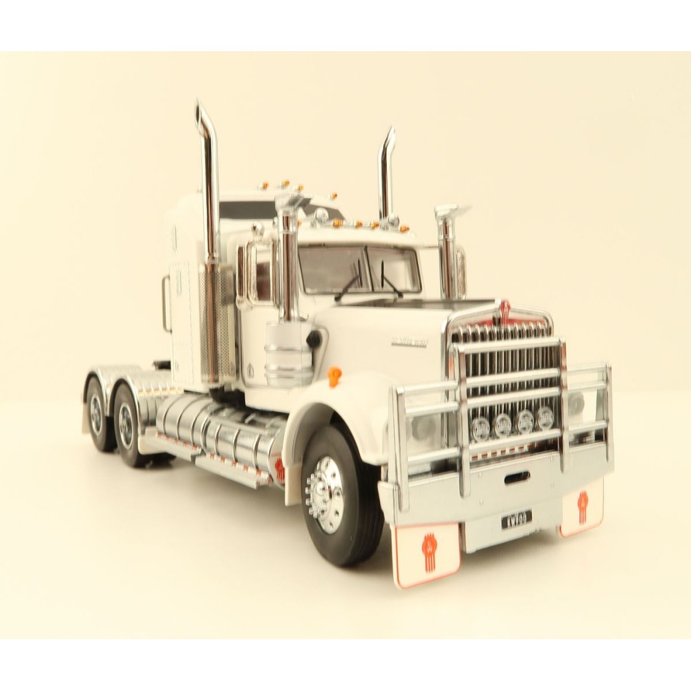 Iconic Replicas - Australian Kenworth W900 6x4 Prime Mover Truck White Black - Scale 1:50