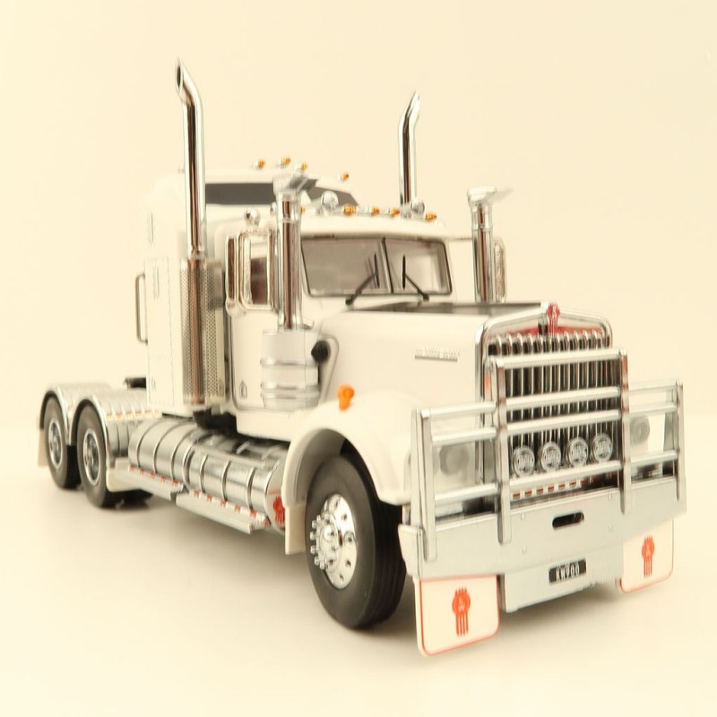 Iconic Replicas - Australian Kenworth W900 6x4 Prime Mover Truck White Black - Scale 1:50
