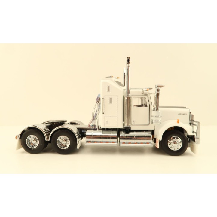 Iconic Replicas - Australian Kenworth W900 6x4 Prime Mover Truck White Black - Scale 1:50