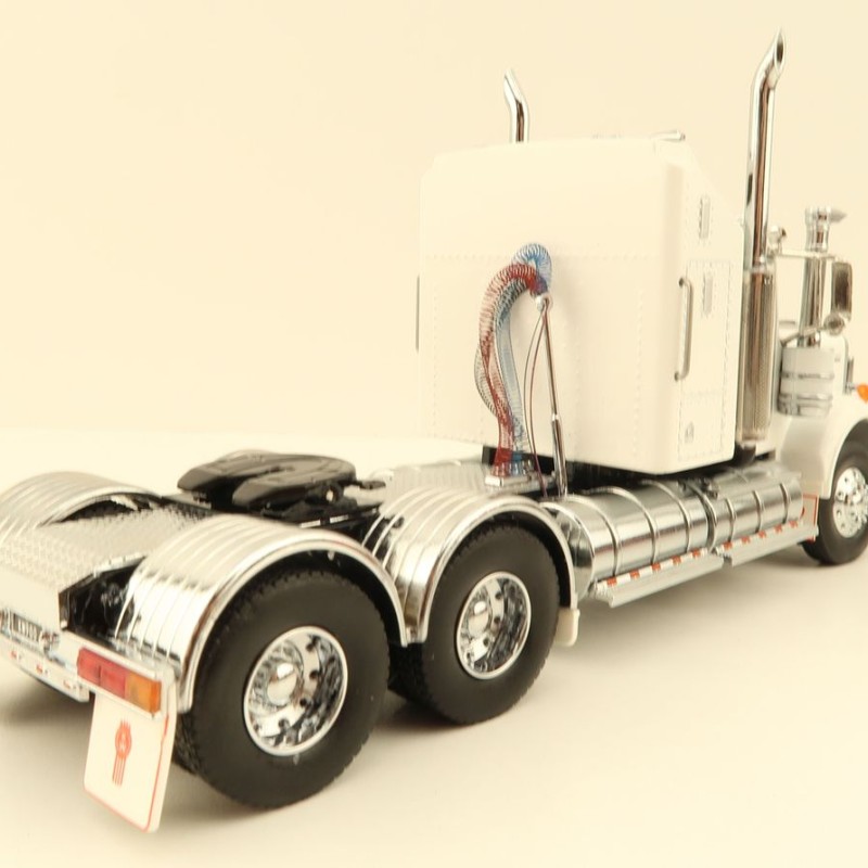 Iconic Replicas - Australian Kenworth W900 6x4 Prime Mover Truck White Black - Scale 1:50