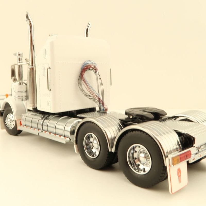 Iconic Replicas - Australian Kenworth W900 6x4 Prime Mover Truck White Black - Scale 1:50