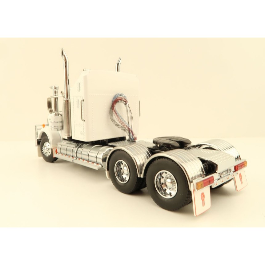 Iconic Replicas - Australian Kenworth W900 6x4 Prime Mover Truck White Black - Scale 1:50