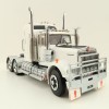 Iconic Replicas - Australian Kenworth W900 6x4 Prime Mover Truck White Black Spider Wheels - Scale 1:50
