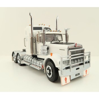 Iconic Replicas - Australian Kenworth W900 6x4 Prime Mover Truck White Black Spider Wheels - Scale 1:50