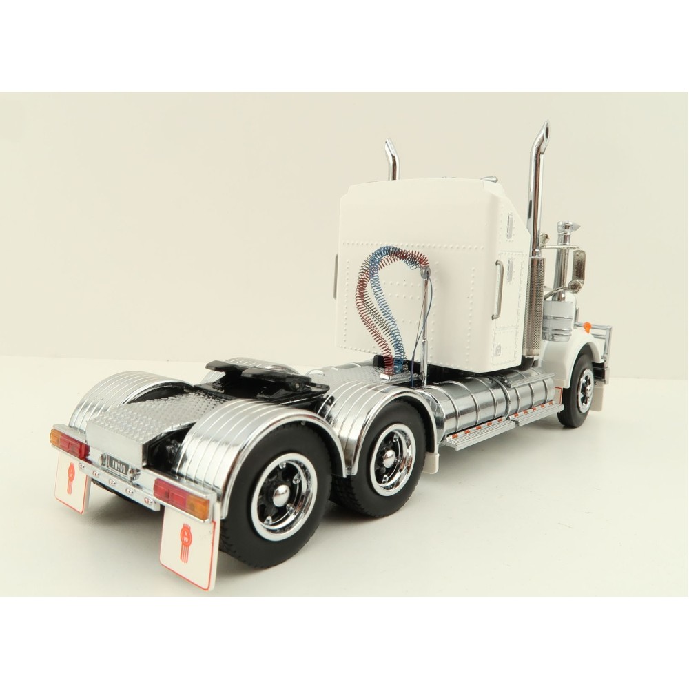 Iconic Replicas - Australian Kenworth W900 6x4 Prime Mover Truck White Black Spider Wheels - Scale 1:50