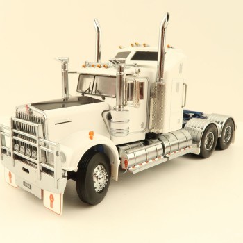 Iconic Replicas - Australian Kenworth W900 6x4 Prime Mover Truck White Blue Metallic - Scale 1:50