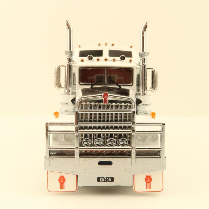 Iconic Replicas - Australian Kenworth W900 6x4 Prime Mover Truck White Blue Metallic - Scale 1:50