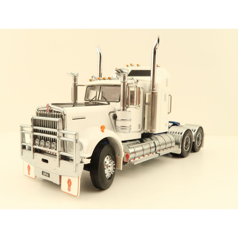 Iconic Replicas - Australian Kenworth W900 6x4 Prime Mover Truck White Blue Metallic - Scale 1:50