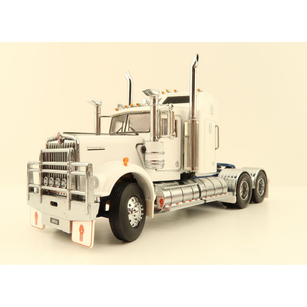 Iconic Replicas - Australian Kenworth W900 6x4 Prime Mover Truck White Blue Metallic - Scale 1:50
