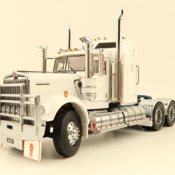 Iconic Replicas - Australian Kenworth W900 6x4 Prime Mover Truck White Blue Metallic - Scale 1:50